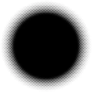 Halftone element. Abstract geometric graphic with half-tone pattern Stock Illustration