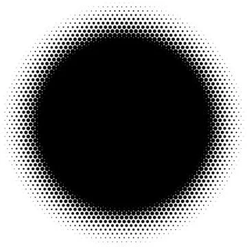 Halftone element. Abstract geometric graphic with half-tone pattern イラスト素材