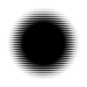 Halftone element. Abstract geometric graphic with half-tone pattern Stock Illustration