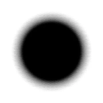 Halftone element. Abstract geometric graphic with half-tone pattern Stock Illustration