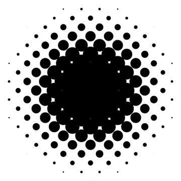 Halftone element. Abstract geometric graphic with half-tone pattern Stock Illustration
