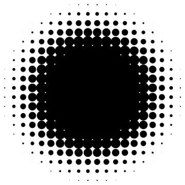 Halftone element. Abstract geometric graphic with half-tone pattern Stock Illustration