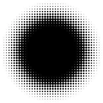 Halftone element. Abstract geometric graphic with half-tone pattern Stock Illustration