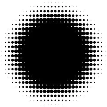 Halftone element. Abstract geometric graphic with half-tone pattern Stock Illustration