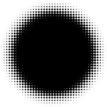 Halftone element. Abstract geometric graphic with half-tone pattern Stock Illustration