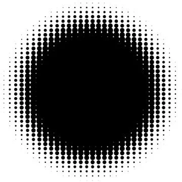 Halftone element. Abstract geometric graphic with half-tone pattern Stock Illustration