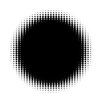 Halftone element. Abstract geometric graphic with half-tone pattern Stock Illustration