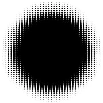 Halftone element. Abstract geometric graphic with half-tone pattern Stock Illustration