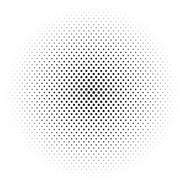 Halftone element. Abstract geometric graphic with half-tone pattern Stock Illustration