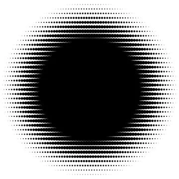 Halftone element. Abstract geometric graphic with half-tone pattern Illustrazione stock