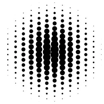 Halftone element. Abstract geometric graphic with half-tone pattern Stock Illustration