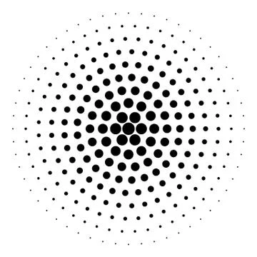 Halftone element. Abstract geometric graphic with half-tone pattern Illustrazione stock