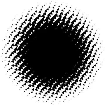 Halftone element. Abstract geometric graphic with half-tone pattern Stock Illustration