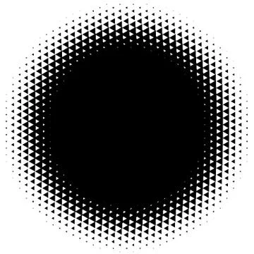 Halftone element. Abstract geometric graphic with half-tone pattern Stock Illustration