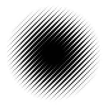 Halftone element. Abstract geometric graphic with half-tone pattern Stock Illustration