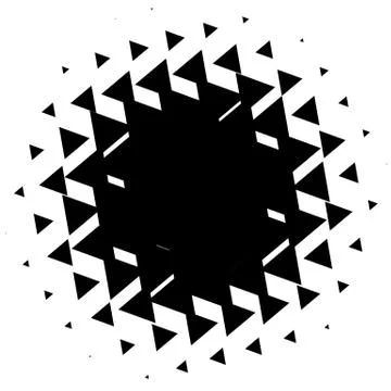 Halftone element. Abstract geometric graphic with half-tone pattern Stock Illustration