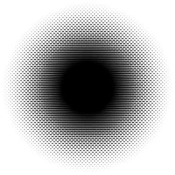 Halftone element. Abstract geometric graphic with half-tone pattern Stock Illustration