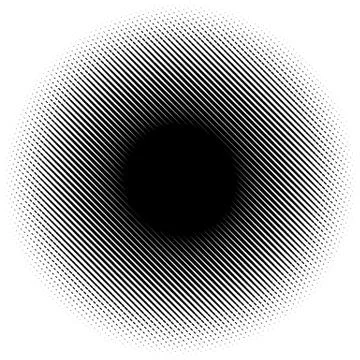 Halftone element. Abstract geometric graphic with half-tone pattern Stock Illustration