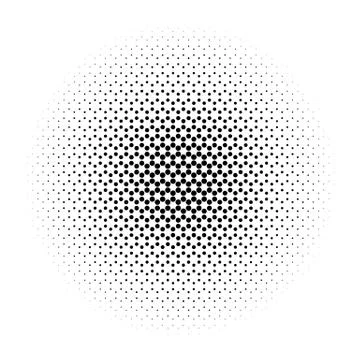 Halftone element. Abstract geometric graphic with half-tone pattern Stock Illustration