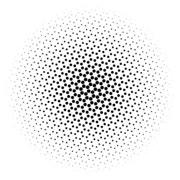 Halftone element. Abstract geometric graphic with half-tone pattern Stock Illustration