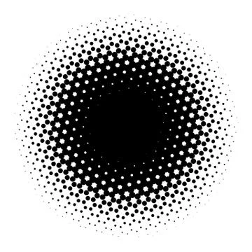Halftone element. Abstract geometric graphic with half-tone pattern Illustrazione stock