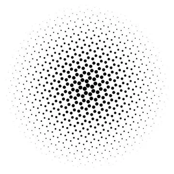 Halftone element. Abstract geometric graphic with half-tone pattern Stock-Illustration