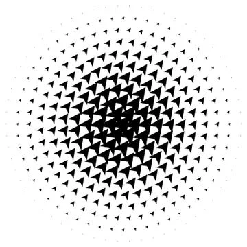 Halftone element. Abstract geometric graphic with half-tone pattern Stock Illustration