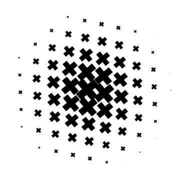 Halftone element. Abstract geometric graphic with half-tone pattern Illustrazione stock