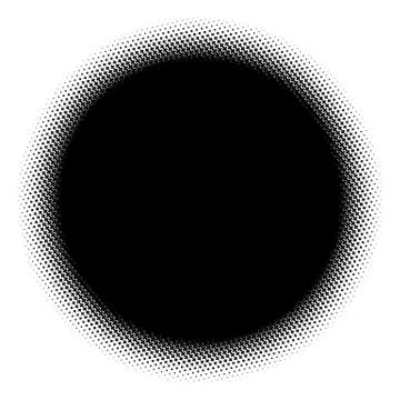 Halftone element. Abstract geometric graphic with half-tone pattern Stock Illustration