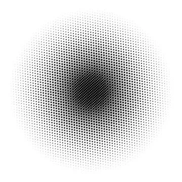 Halftone element. Abstract geometric graphic with half-tone pattern Stock Illustration