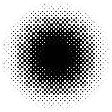 Halftone element. Abstract geometric graphic with half-tone pattern Stock Illustration