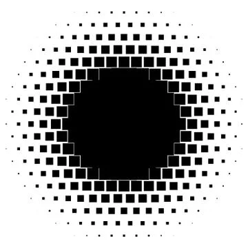 Halftone element. Abstract geometric graphic with half-tone pattern Stock Illustration