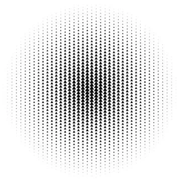 Halftone element. Abstract geometric graphic with half-tone pattern Stock Illustration