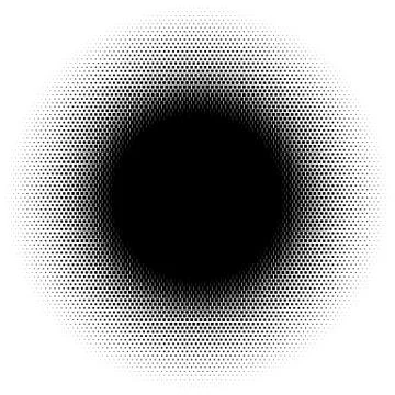 Halftone element. Abstract geometric graphic with half-tone pattern Stock Illustration