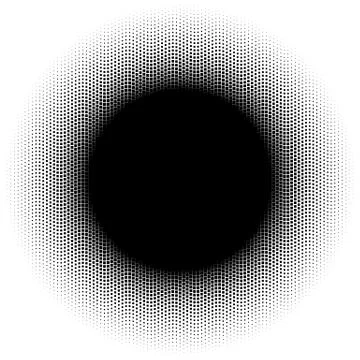Halftone element. Abstract geometric graphic with half-tone pattern Stock Illustration