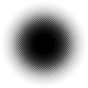Halftone element. Abstract geometric graphic with half-tone pattern Stock Illustration