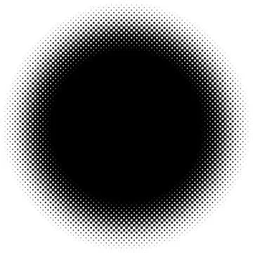 Halftone element. Abstract geometric graphic with half-tone pattern Stock Illustration