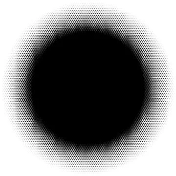 Halftone element. Abstract geometric graphic with half-tone pattern Stock Illustration