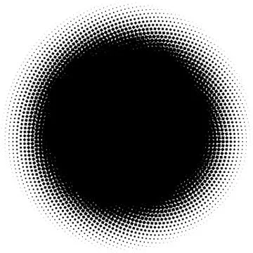 Halftone element. Abstract geometric graphic with half-tone pattern Stock Illustration