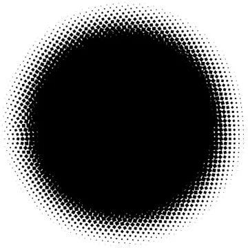 Halftone element. Abstract geometric graphic with half-tone pattern Stock Illustration