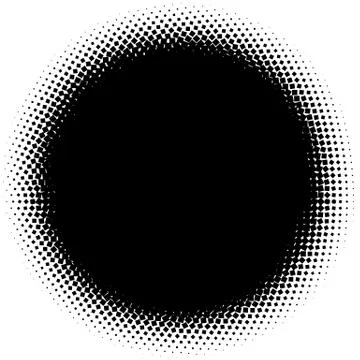 Halftone element. Abstract geometric graphic with half-tone pattern Stock Illustration