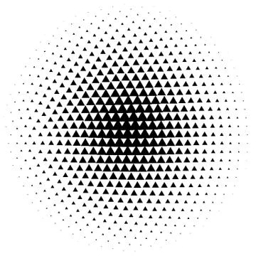 Halftone element. Abstract geometric graphic with half-tone pattern Illustrazione stock