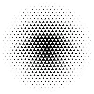 Halftone element. Abstract geometric graphic with half-tone pattern Stock Illustration