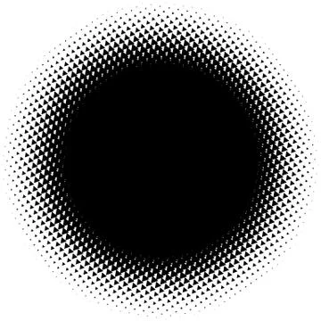 Halftone element. Abstract geometric graphic with half-tone pattern Illustrazione stock