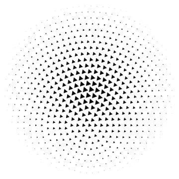 Halftone element. Abstract geometric graphic with half-tone pattern Stock Illustration