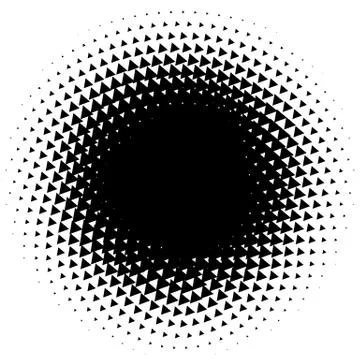 Halftone element. Abstract geometric graphic with half-tone pattern Illustrazione stock