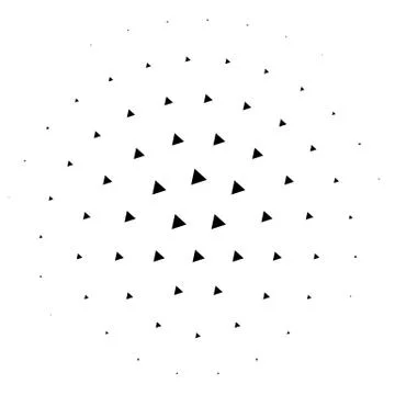 Halftone element. Abstract geometric graphic with half-tone pattern Stock Illustration