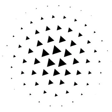 Halftone element. Abstract geometric graphic with half-tone pattern Stock Illustration