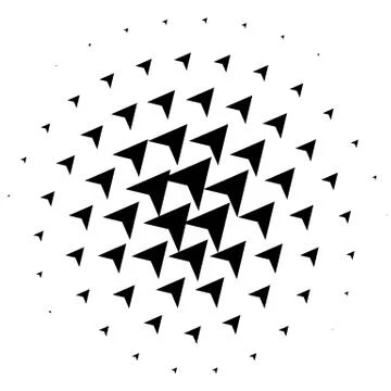 Halftone element. Abstract geometric graphic with half-tone pattern Illustrazione stock