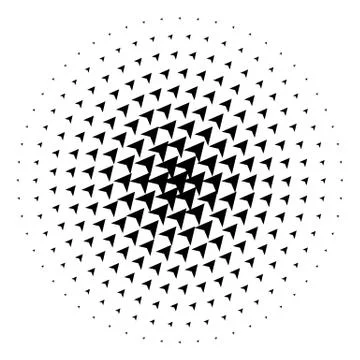Halftone element. Abstract geometric graphic with half-tone pattern Illustrazione stock